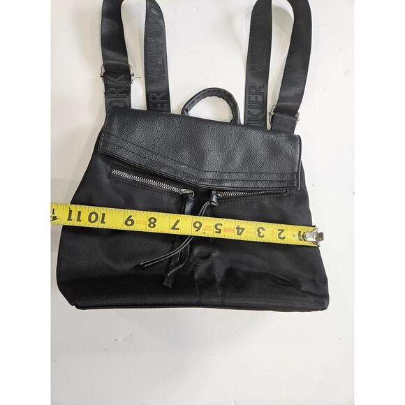 Botkier New York Backpack Purse Bag Black Leather Nylon 10x10.5 in - Picture 3 of 7